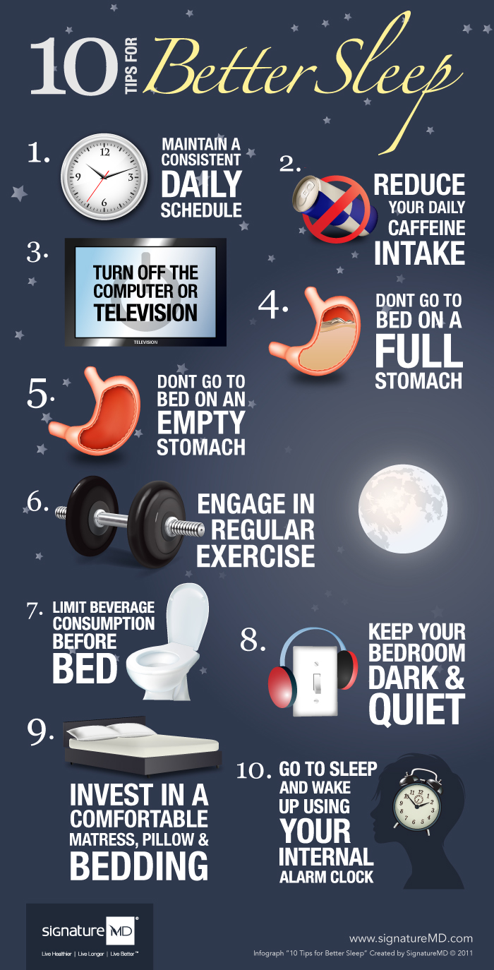 10 Tips To Help You Sleep Better 