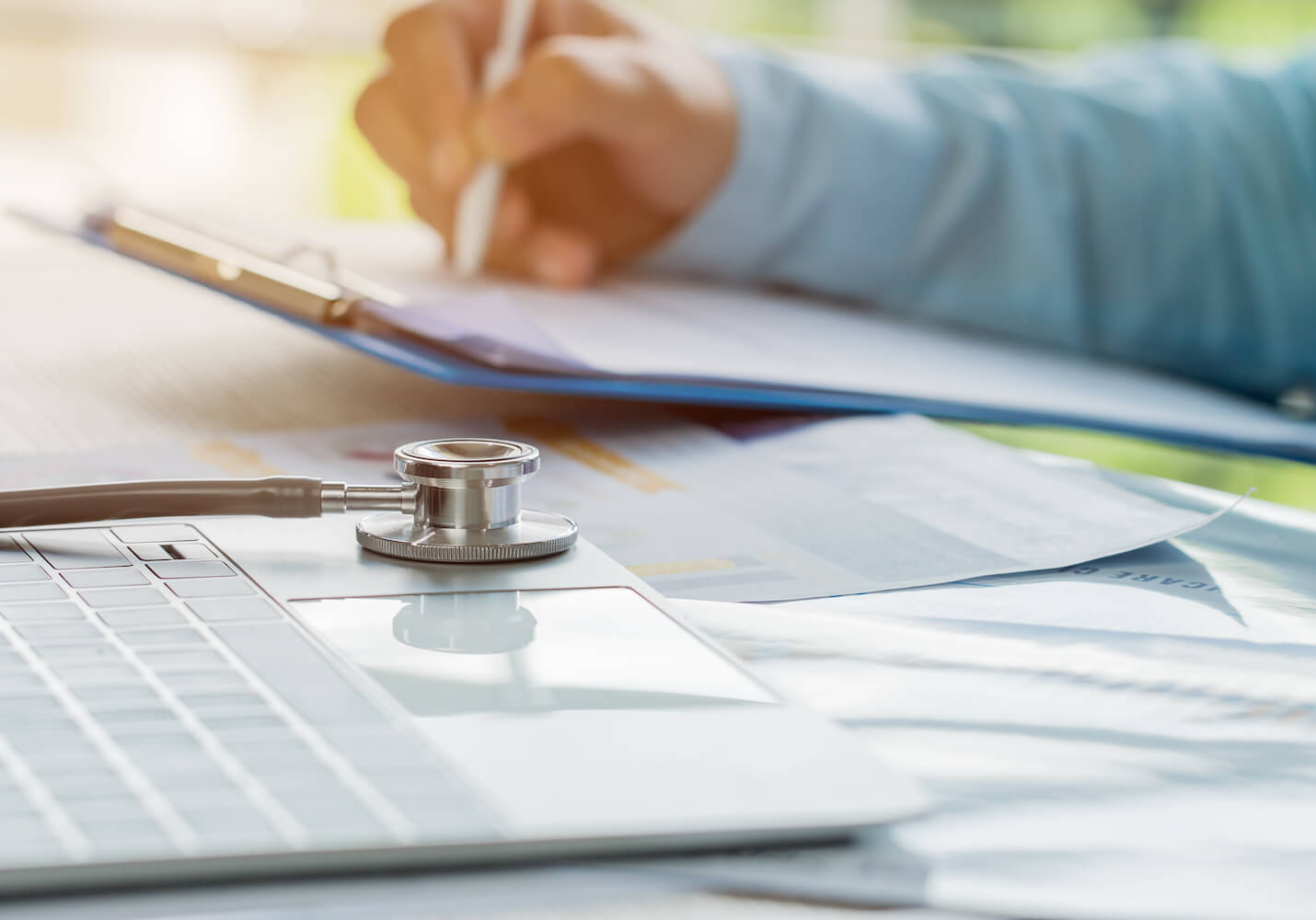 Physician at desk