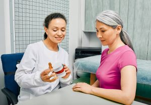 Doctor with patient