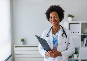 Smiling female doctor